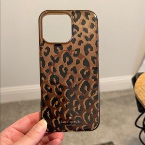Kate Spade Animal Print Phone Case - Black and Brown